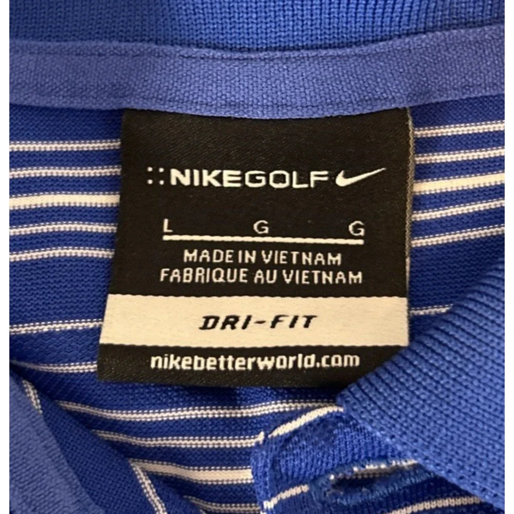 Nike‎ Golf Tour Performance Polo Shirts Dri-Fit Size Large Lot of 2 Blue L